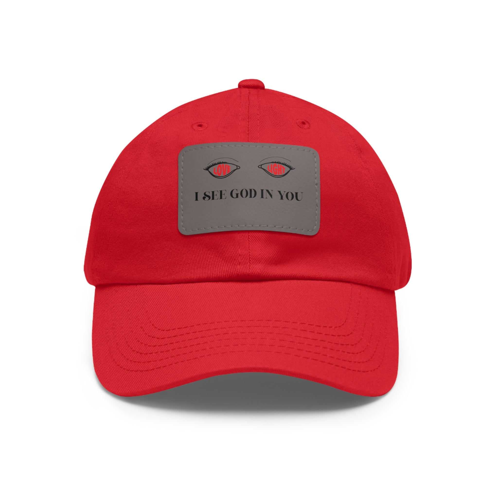 Dad Hat with Leather Patch. I See God In You