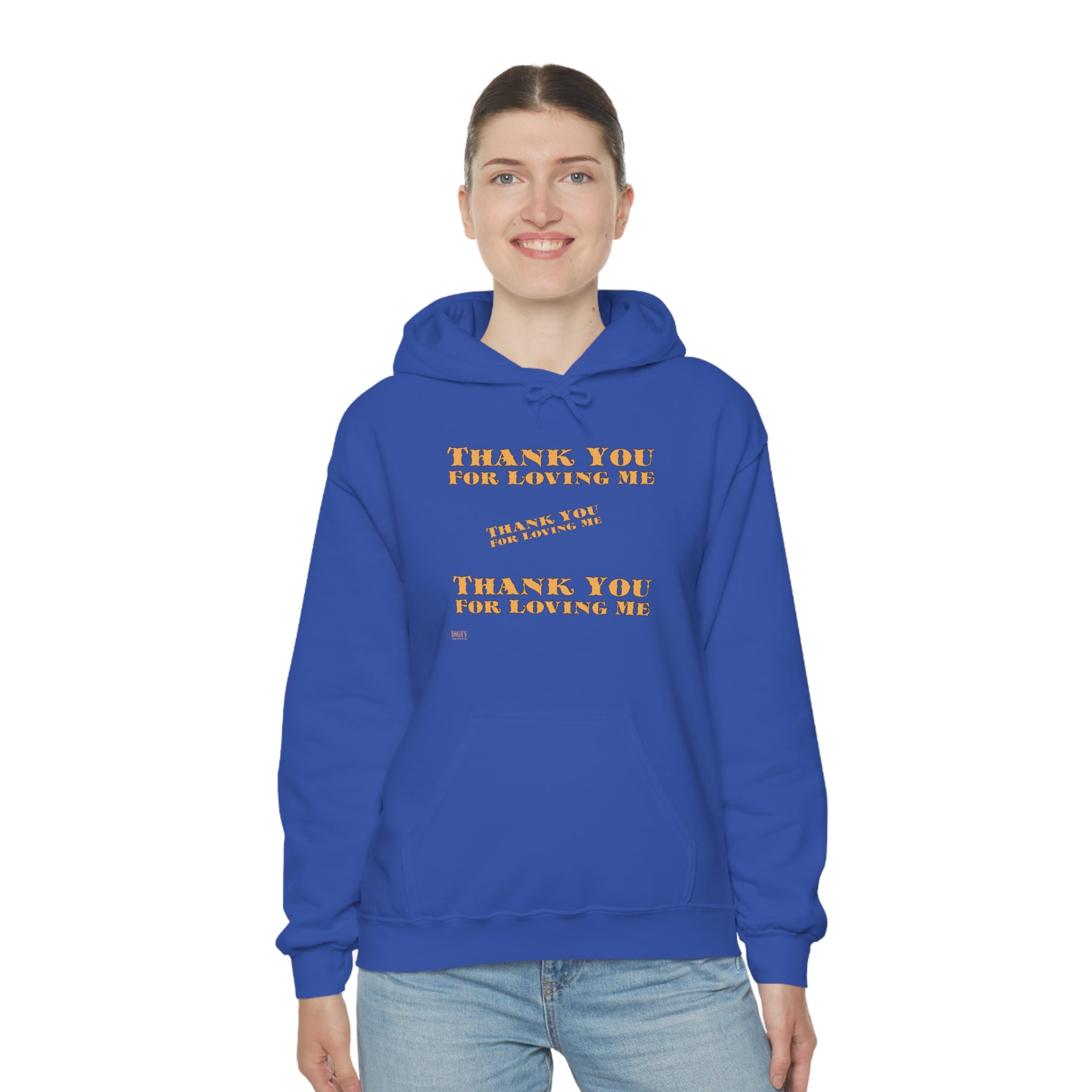Unisex Heavy Blend Hooded Sweatshirt...Thank You For Loving Me...Yel