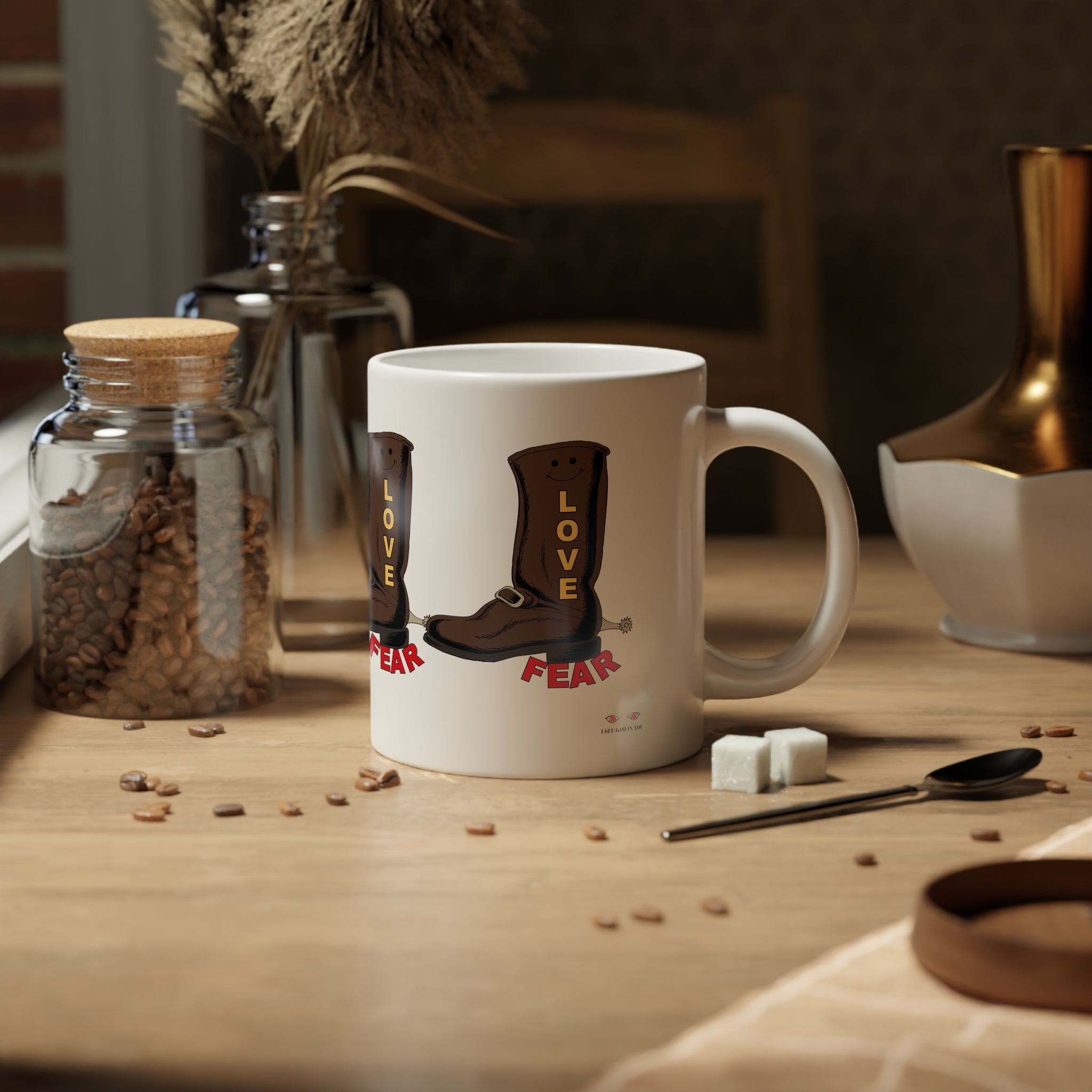 Jumbo Mug, 20oz...Love Over Fear....