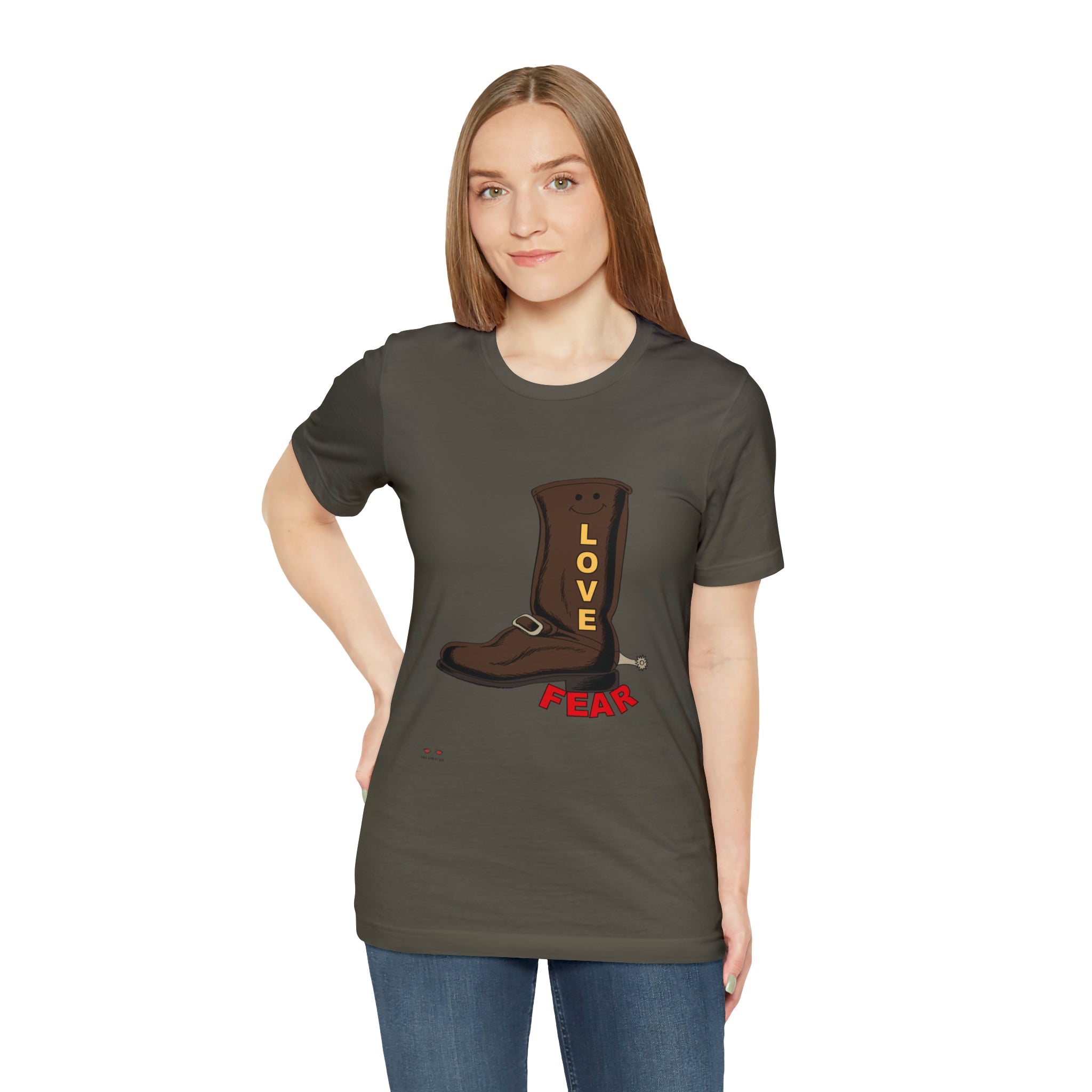 Unisex Jersey Short Sleeve Tee. Love Over Fear