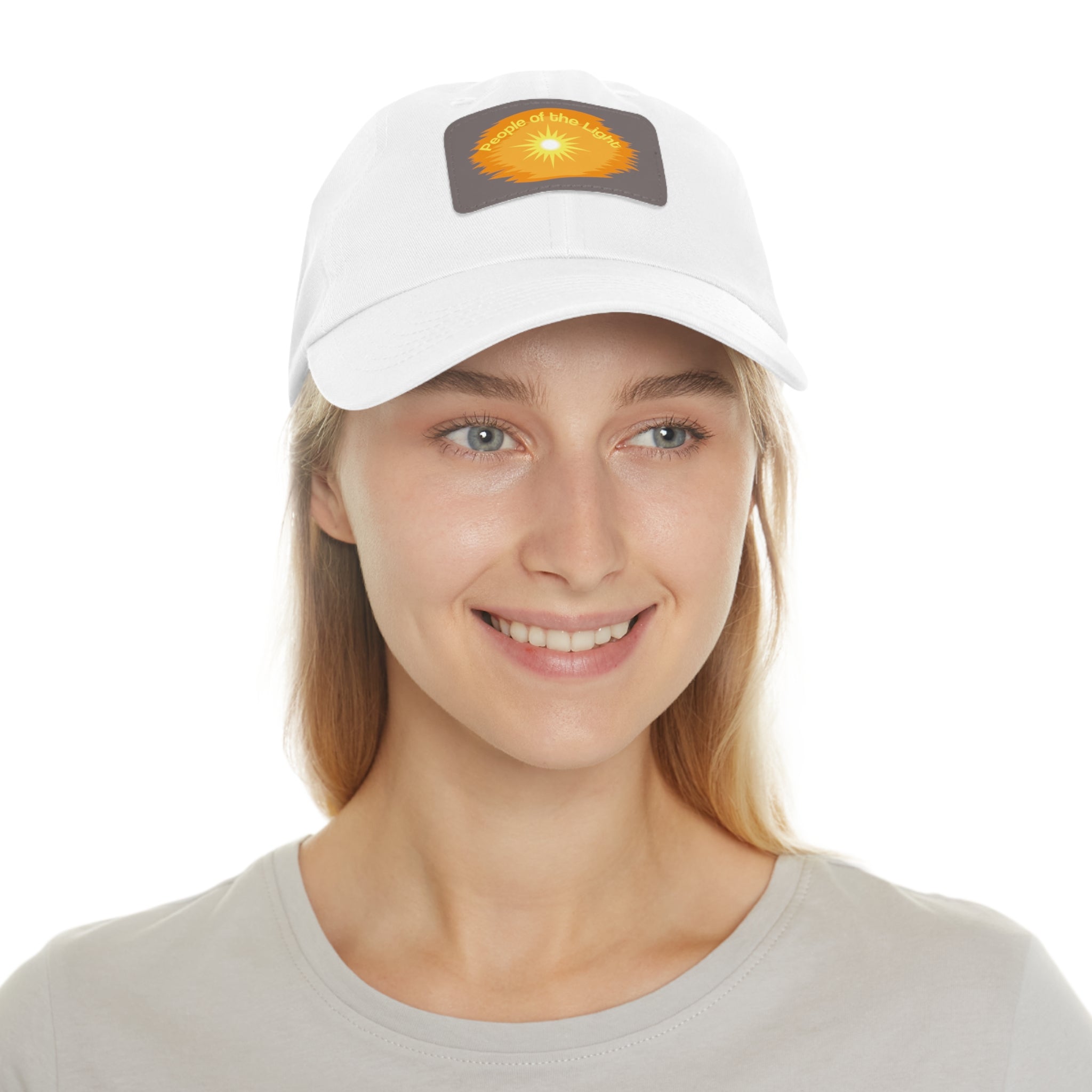 Dad Hat with Leather Patch. People Of The Light