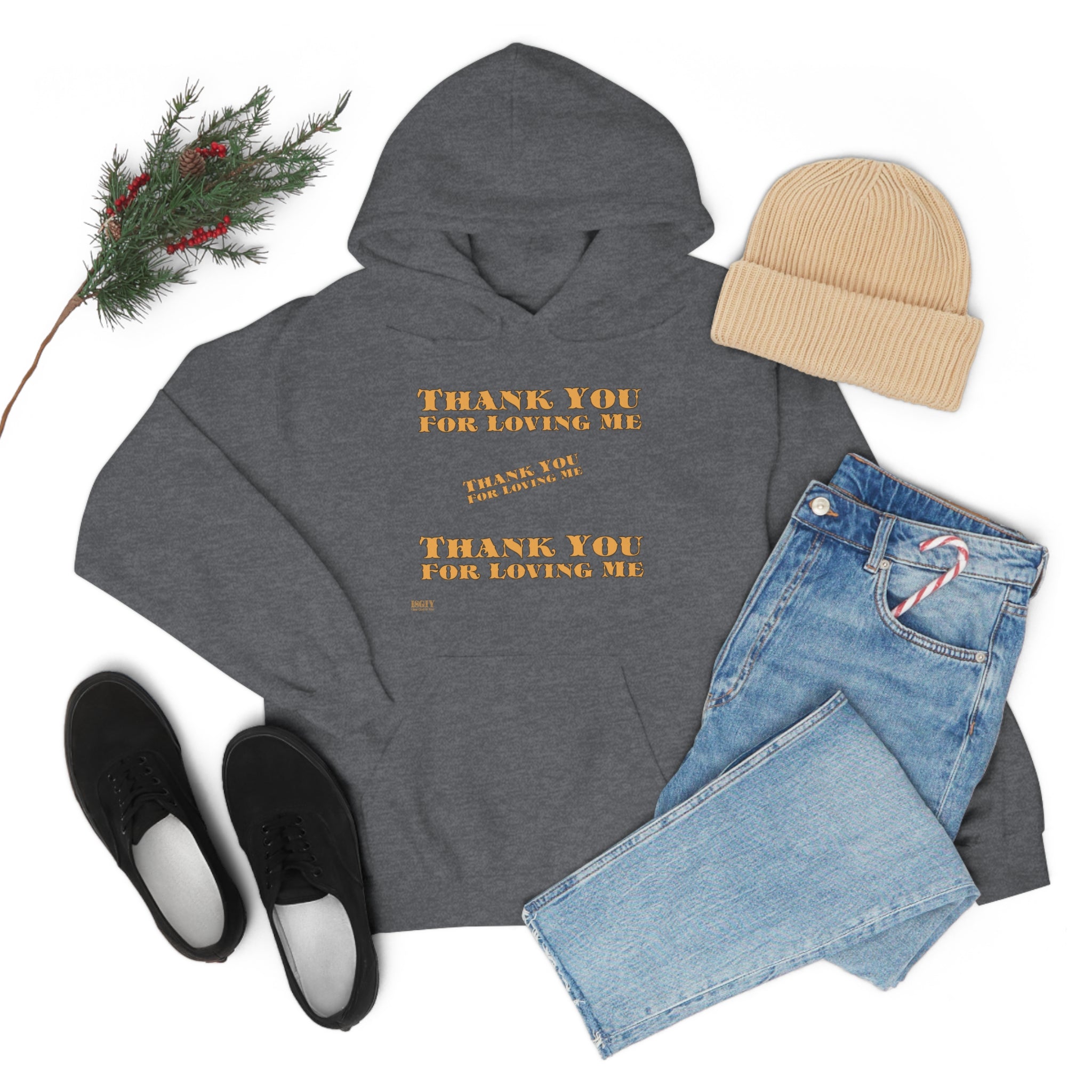 Unisex Heavy Blend Hooded Sweatshirt...Thank You For Loving Me...Yel