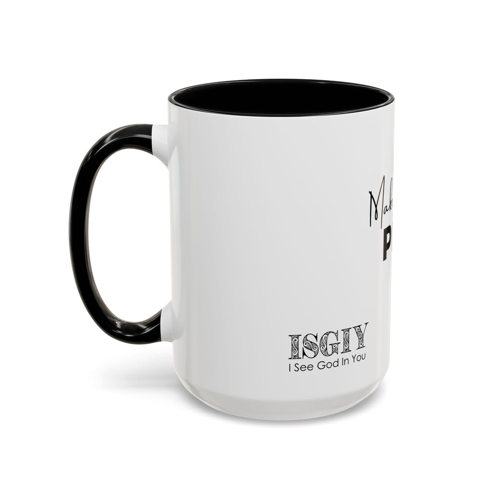 Make Jesus Proud Accent Coffee Mug — Inspirational Christian Coffee Cup