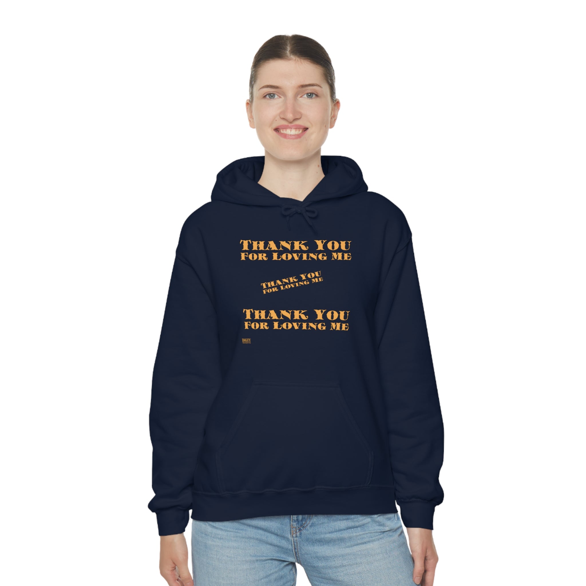 Unisex Heavy Blend Hooded Sweatshirt...Thank You For Loving Me...Yel