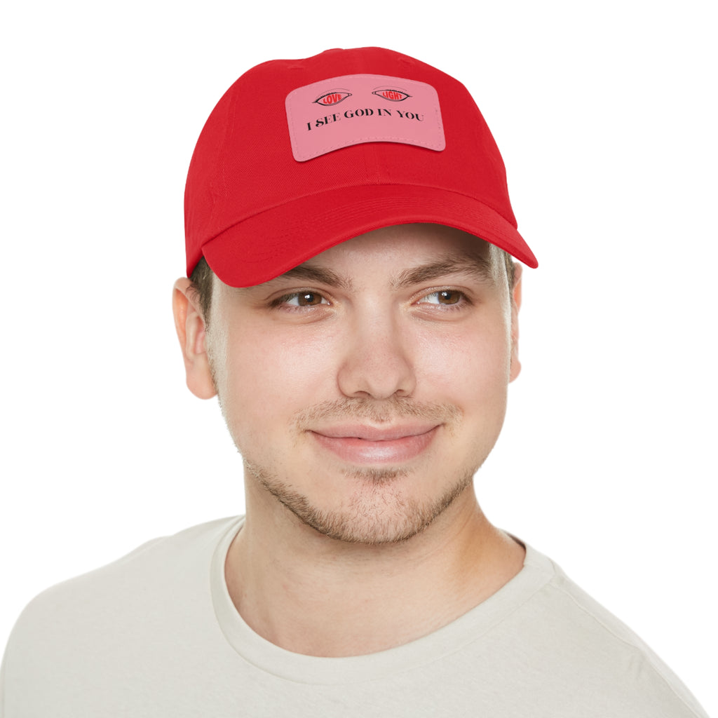 Dad Hat with Leather Patch. I See God In You
