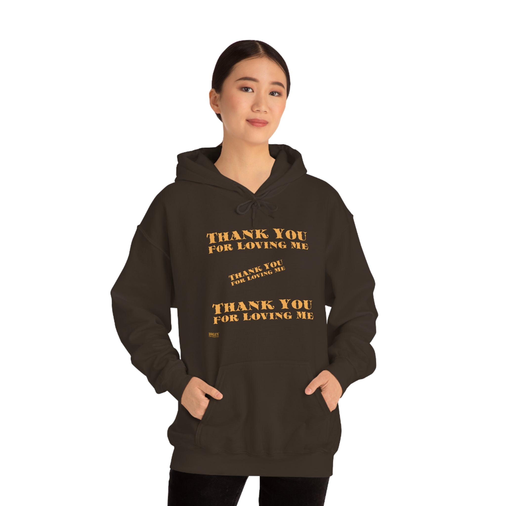 Unisex Heavy Blend Hooded Sweatshirt...Thank You For Loving Me...Yel