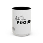 Make Jesus Proud Accent Coffee Mug — Inspirational Christian Coffee Cup
