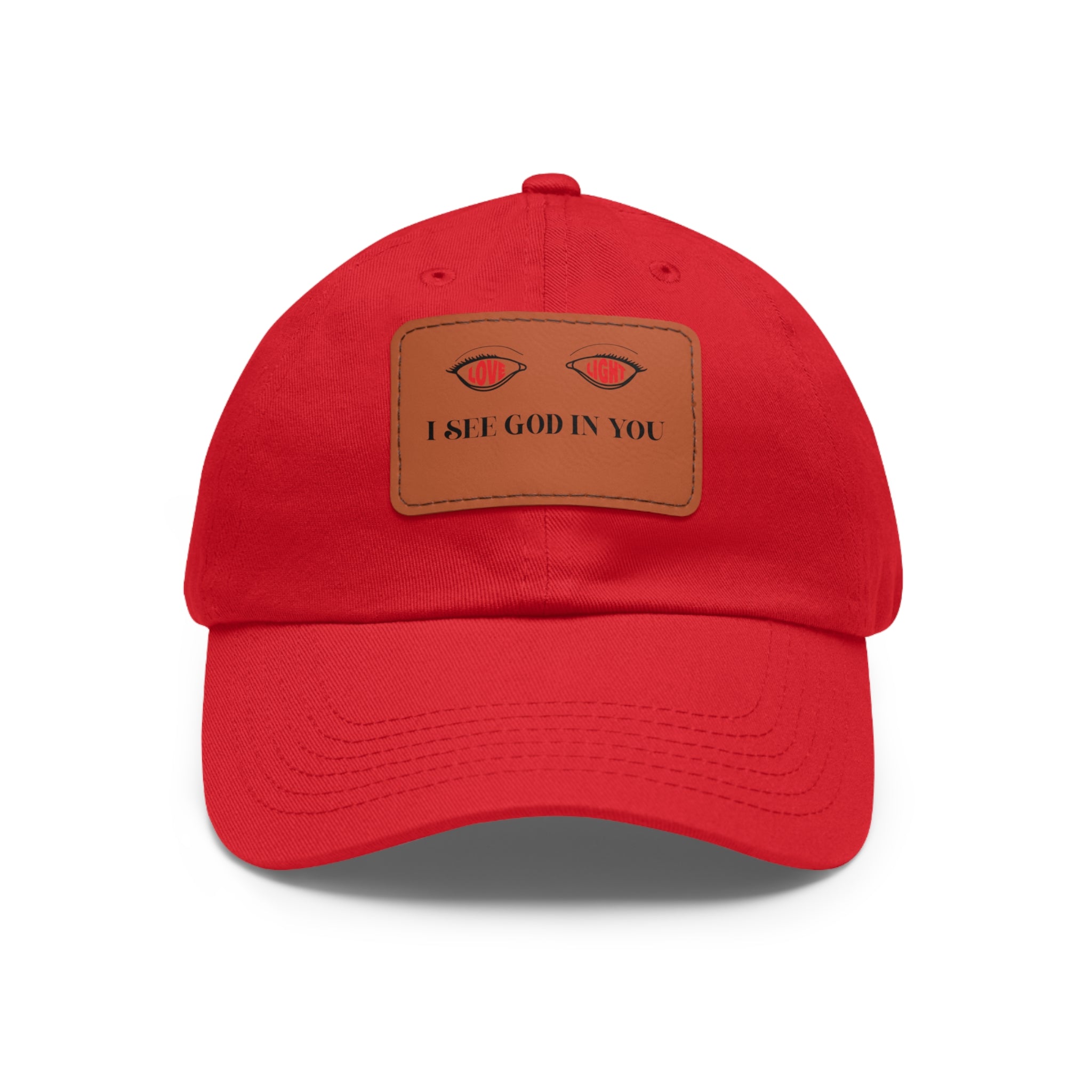 Dad Hat with Leather Patch. I See God In You