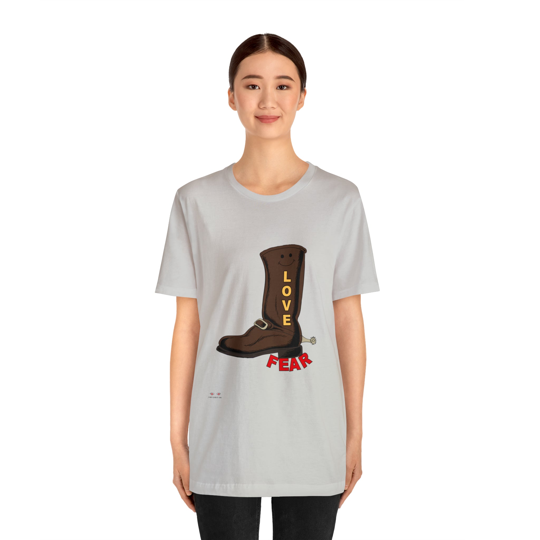 Unisex Jersey Short Sleeve Tee. Love Over Fear