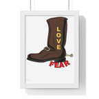 Premium Framed Vertical Poster...Love Over Fear