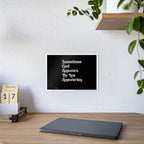 Sometimes God Answers By Not Answering Gloss Poster — Inspirational Religious Wall Art