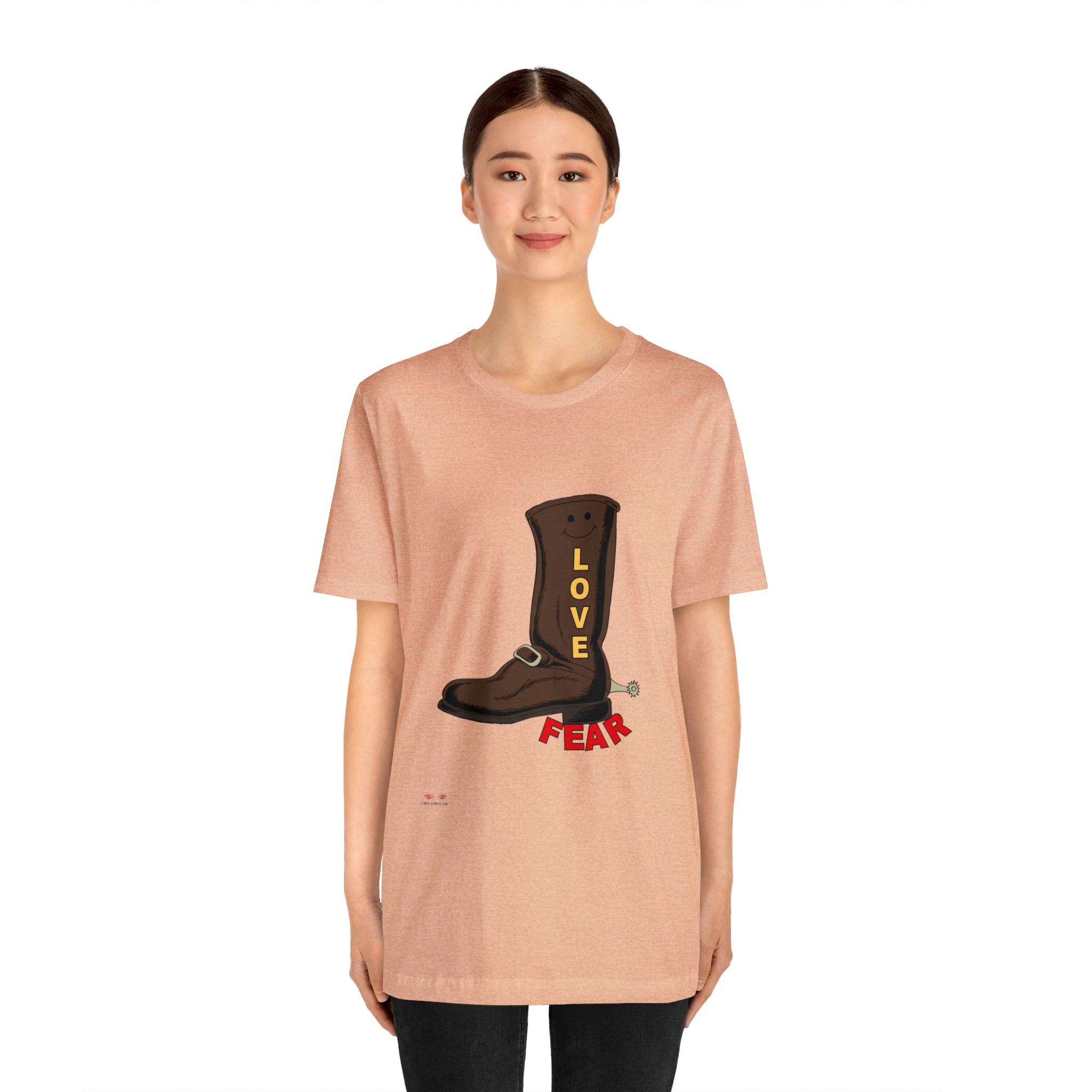 Unisex Jersey Short Sleeve Tee. Love Over Fear