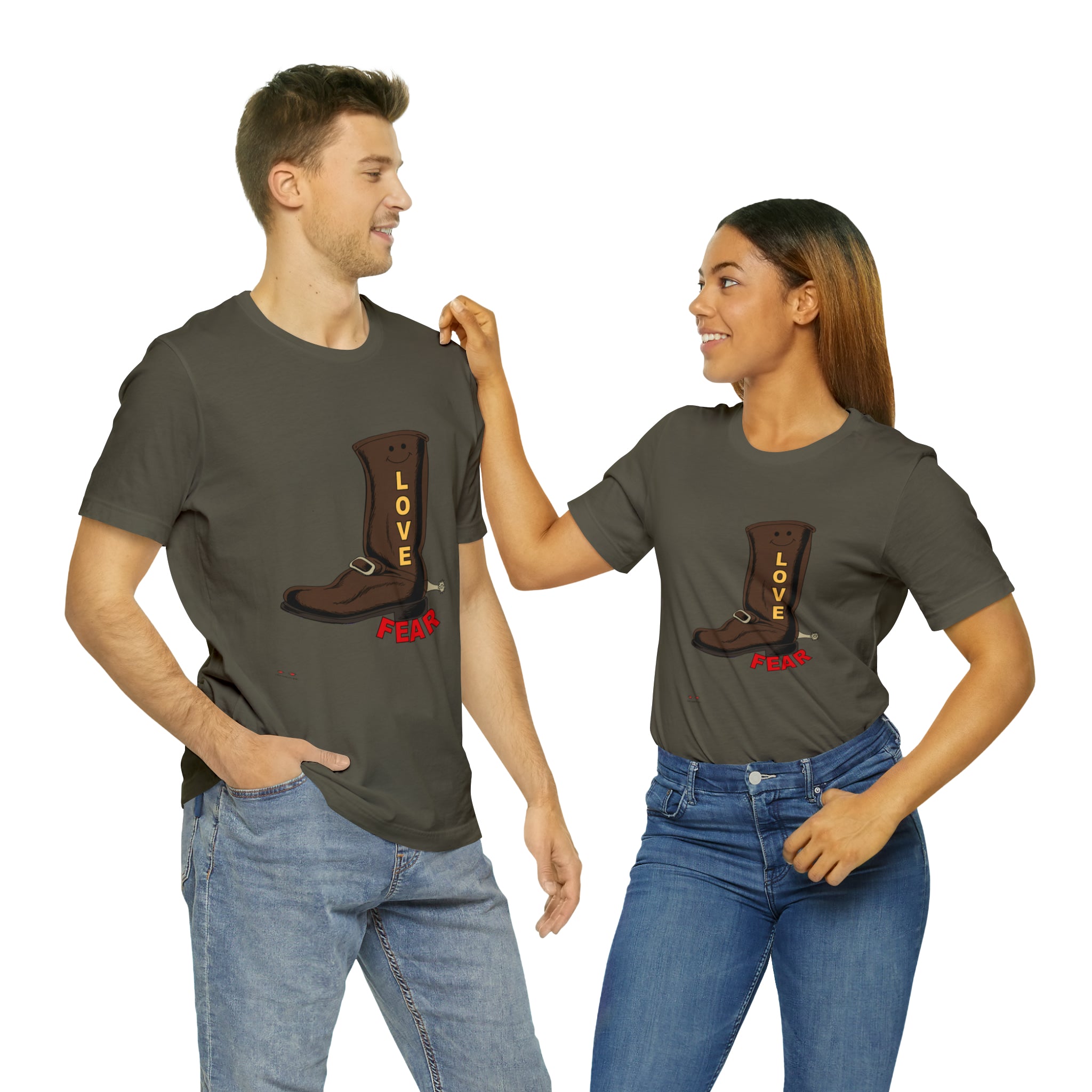 Unisex Jersey Short Sleeve Tee. Love Over Fear