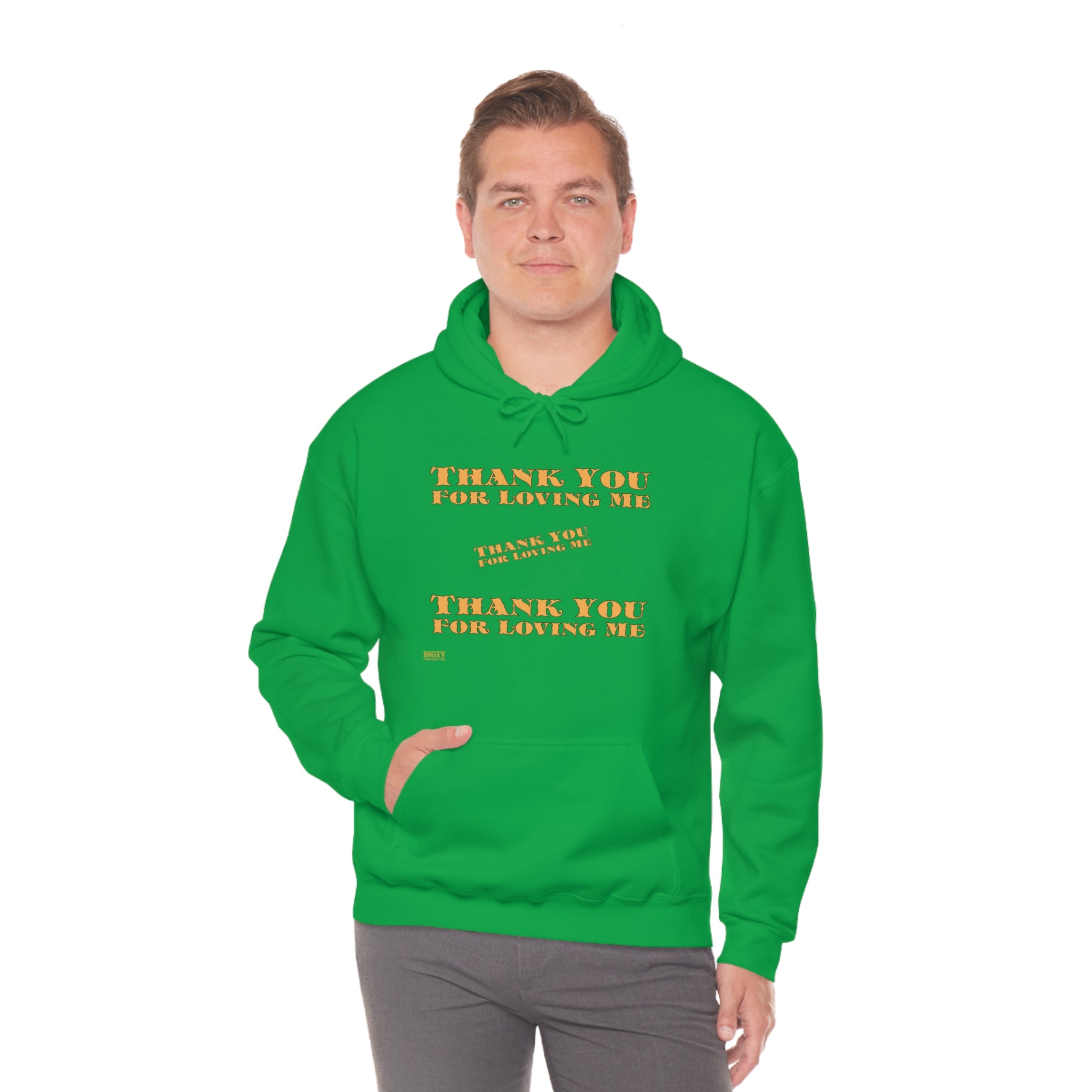 Unisex Heavy Blend Hooded Sweatshirt...Thank You For Loving Me...Yel