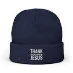 Embroidered 'Thank You For Loving Jesus' Knit Beanie