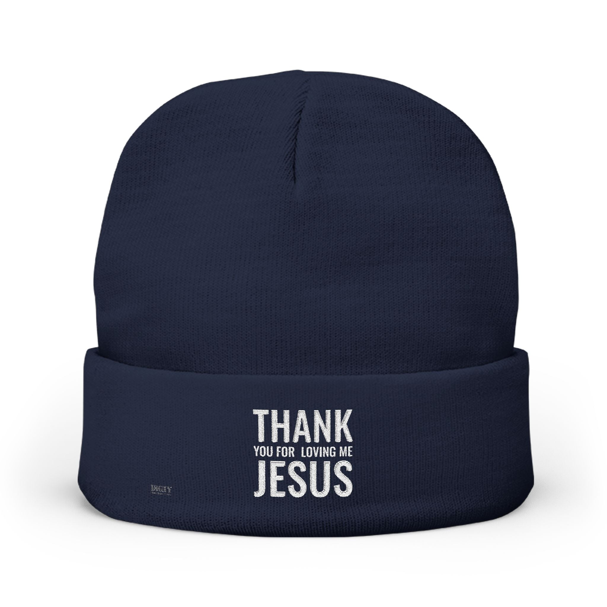 Embroidered 'Thank You For Loving Jesus' Knit Beanie