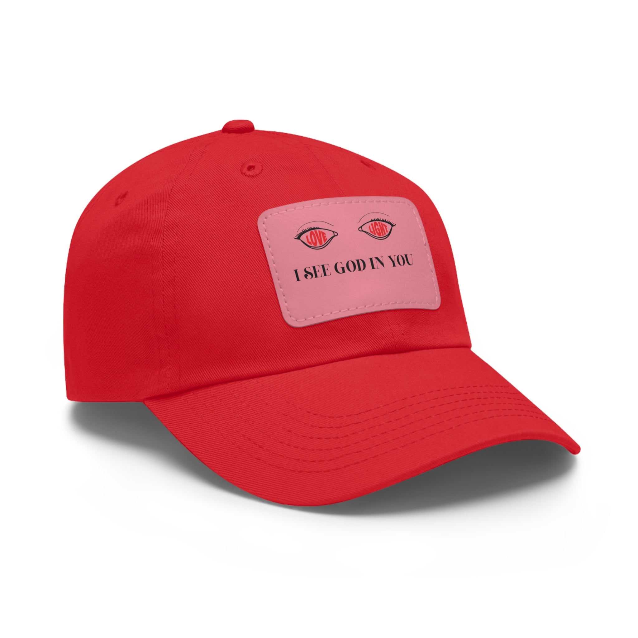 Dad Hat with Leather Patch. I See God In You