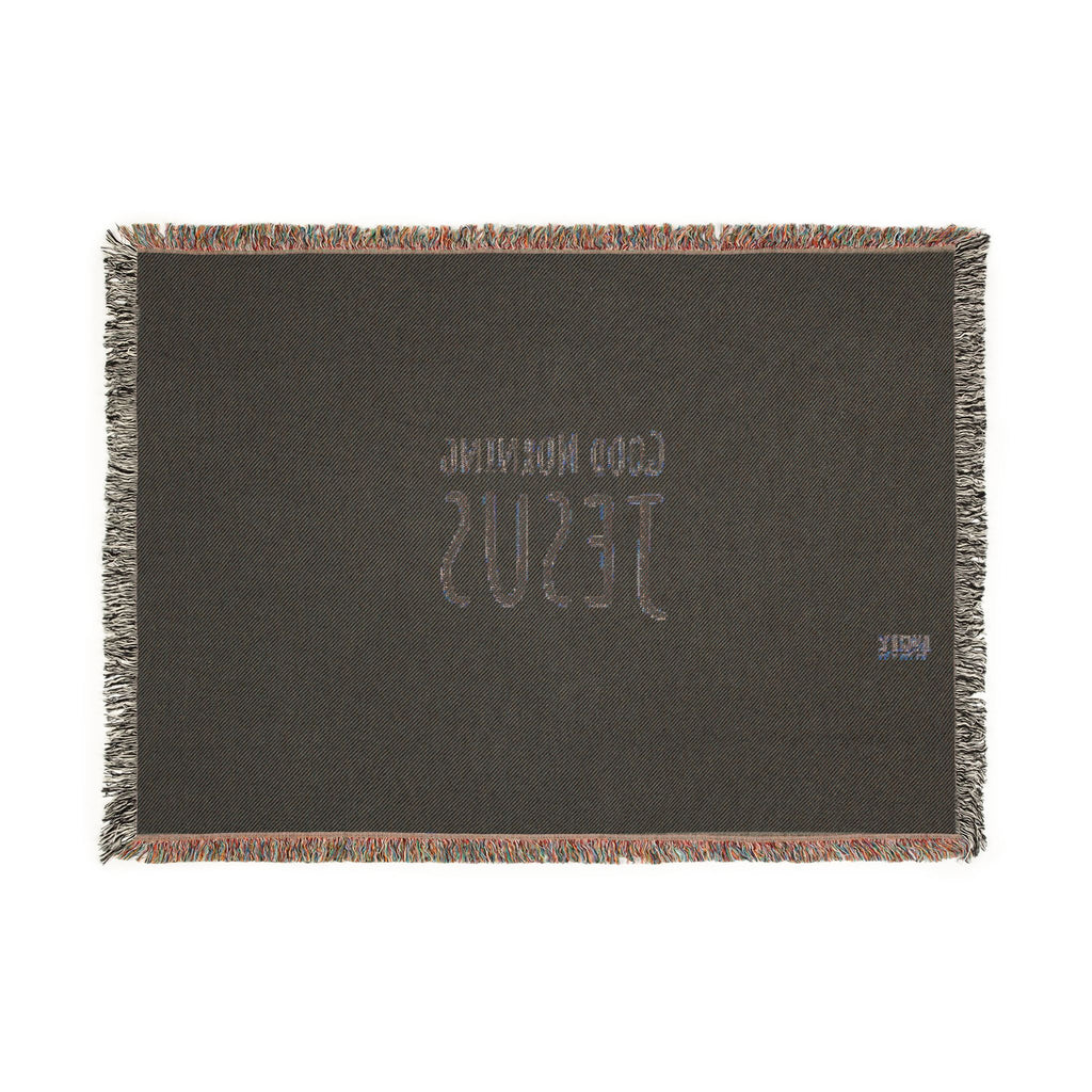 Woven Blanket — 'Good Morning Jesus' Inspirational Throw