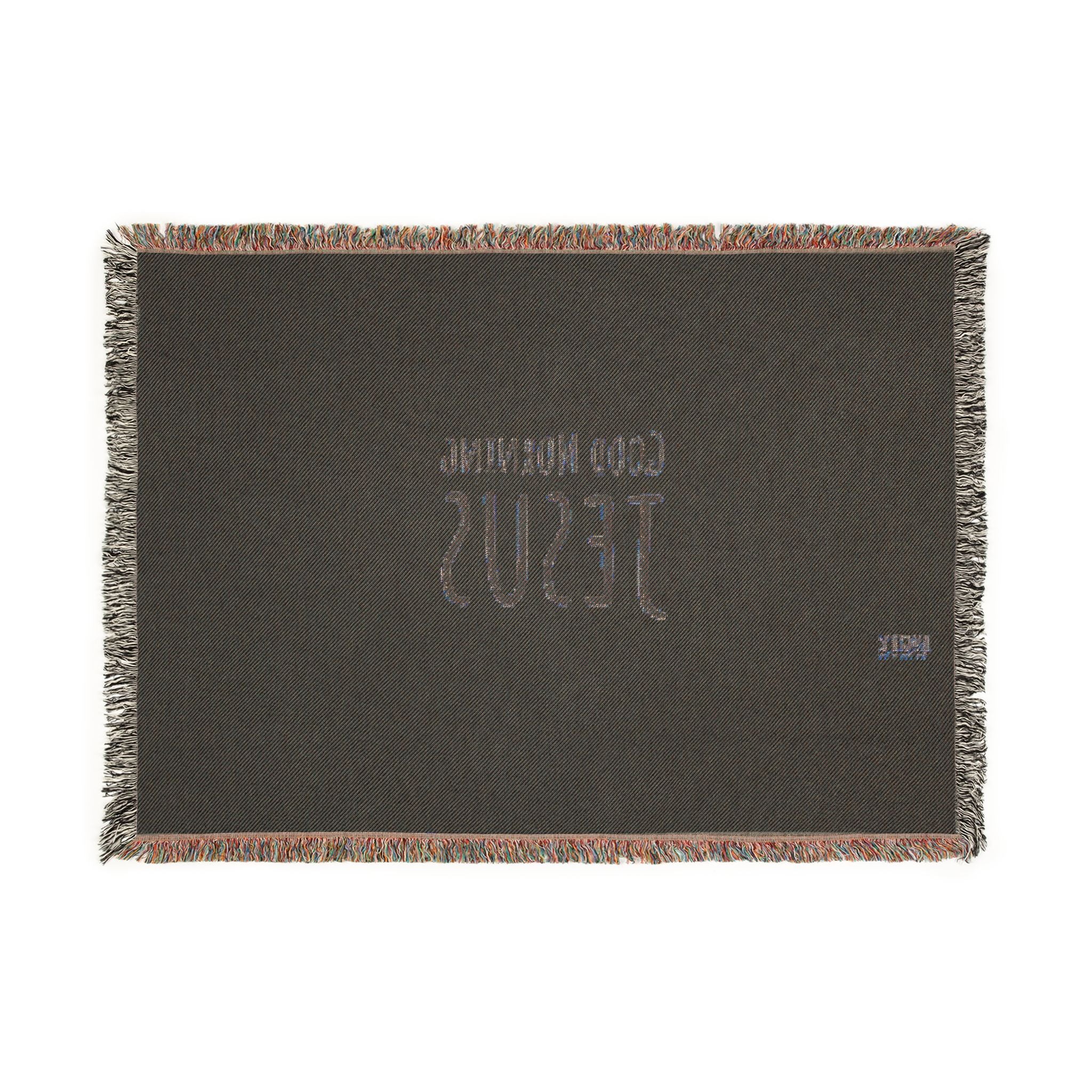 Woven Blanket — 'Good Morning Jesus' Inspirational Throw