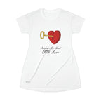 Heart Print T-shirt For Women - I See God in You