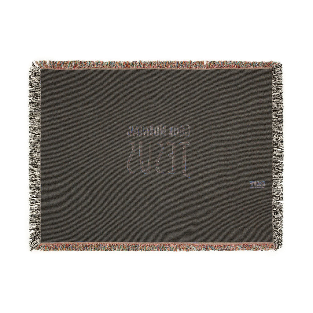 Woven Blanket — 'Good Morning Jesus' Inspirational Throw