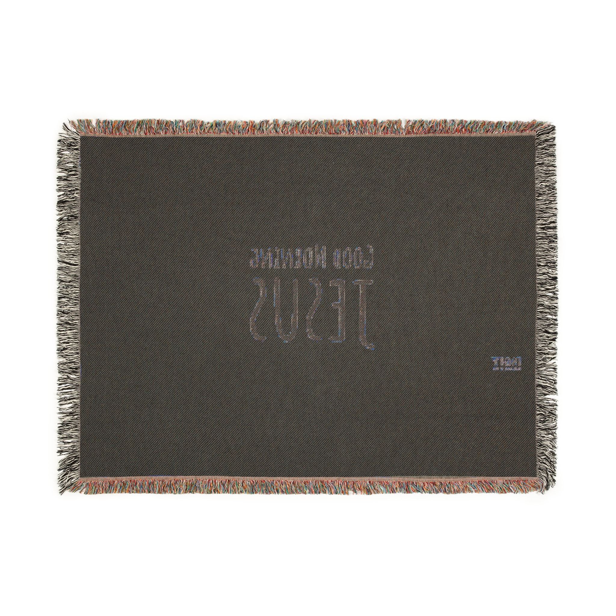 Woven Blanket — 'Good Morning Jesus' Inspirational Throw