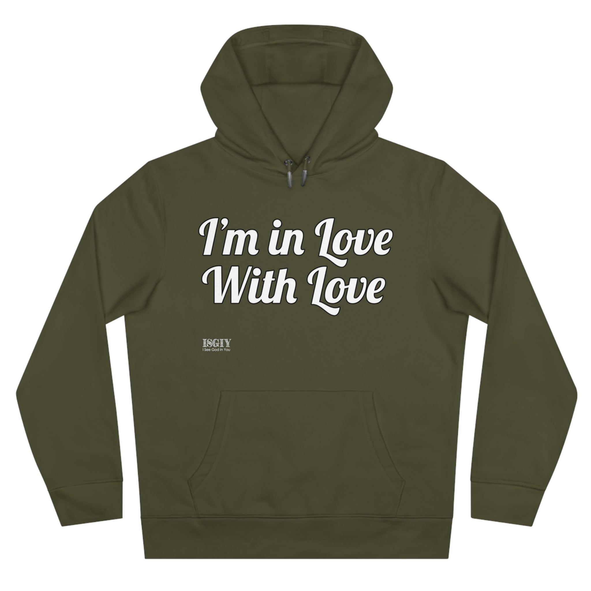 King Hooded Sweatshirt.....I'm in Love With Love....Whi