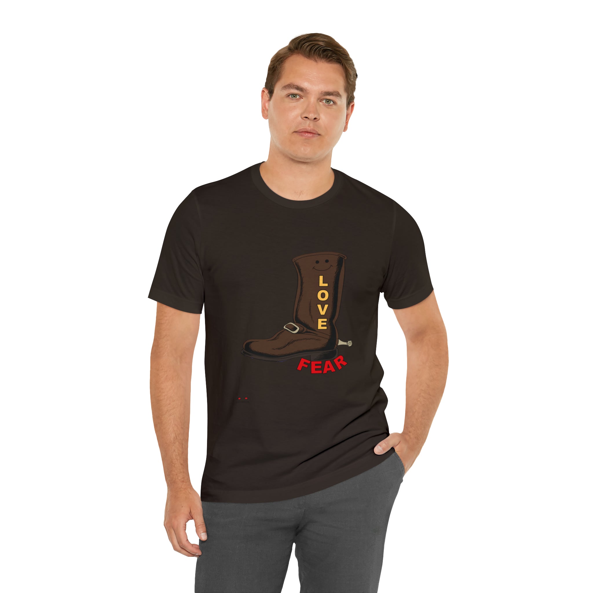 Unisex Jersey Short Sleeve Tee. Love Over Fear