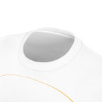 Unisex AOP Cut & Sew Tee...The Mind Never Ages Yellow Letters