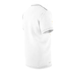 Unisex AOP Cut & Sew Tee...The Mind Never Ages Yellow Letters