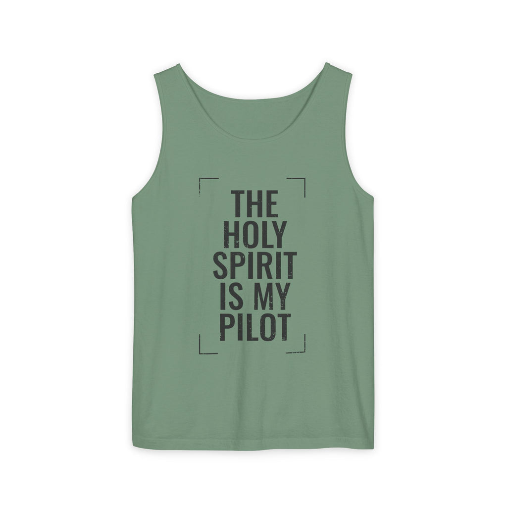 Holy Spirit Is My Pilot Tank Top — Christian Faith Graphic Tank