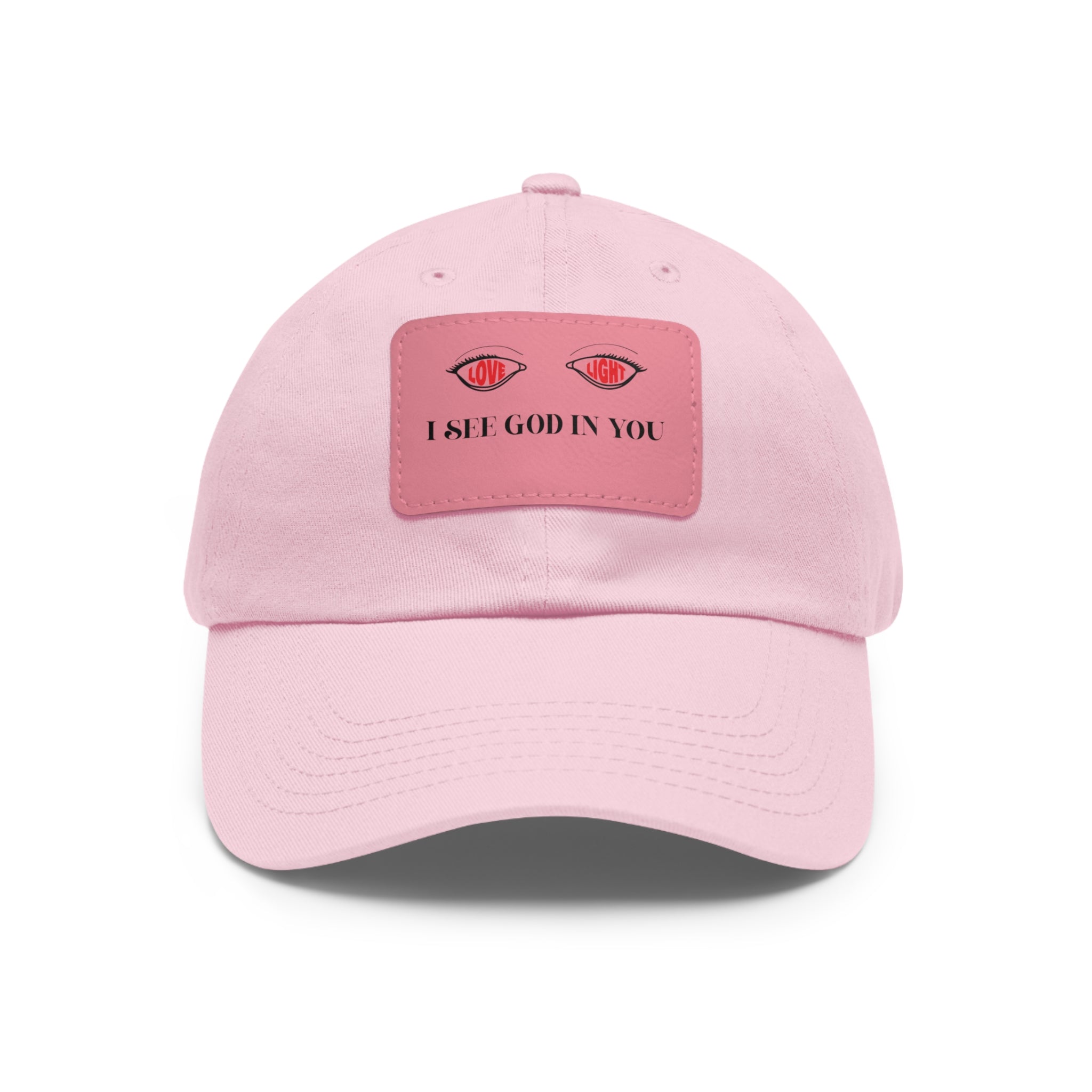 Dad Hat with Leather Patch. I See God In You