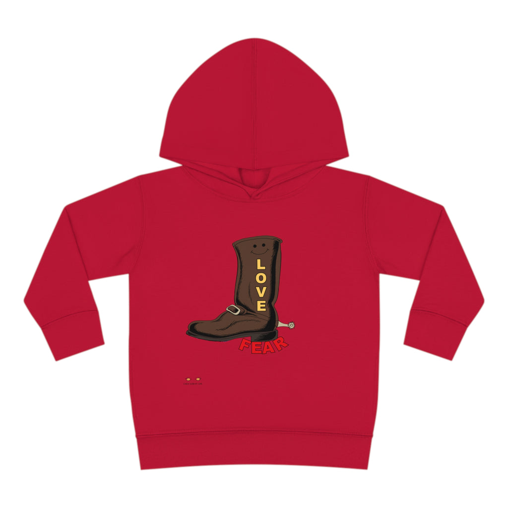 Toddler Pullover Fleece Hoodie Love Over Fear