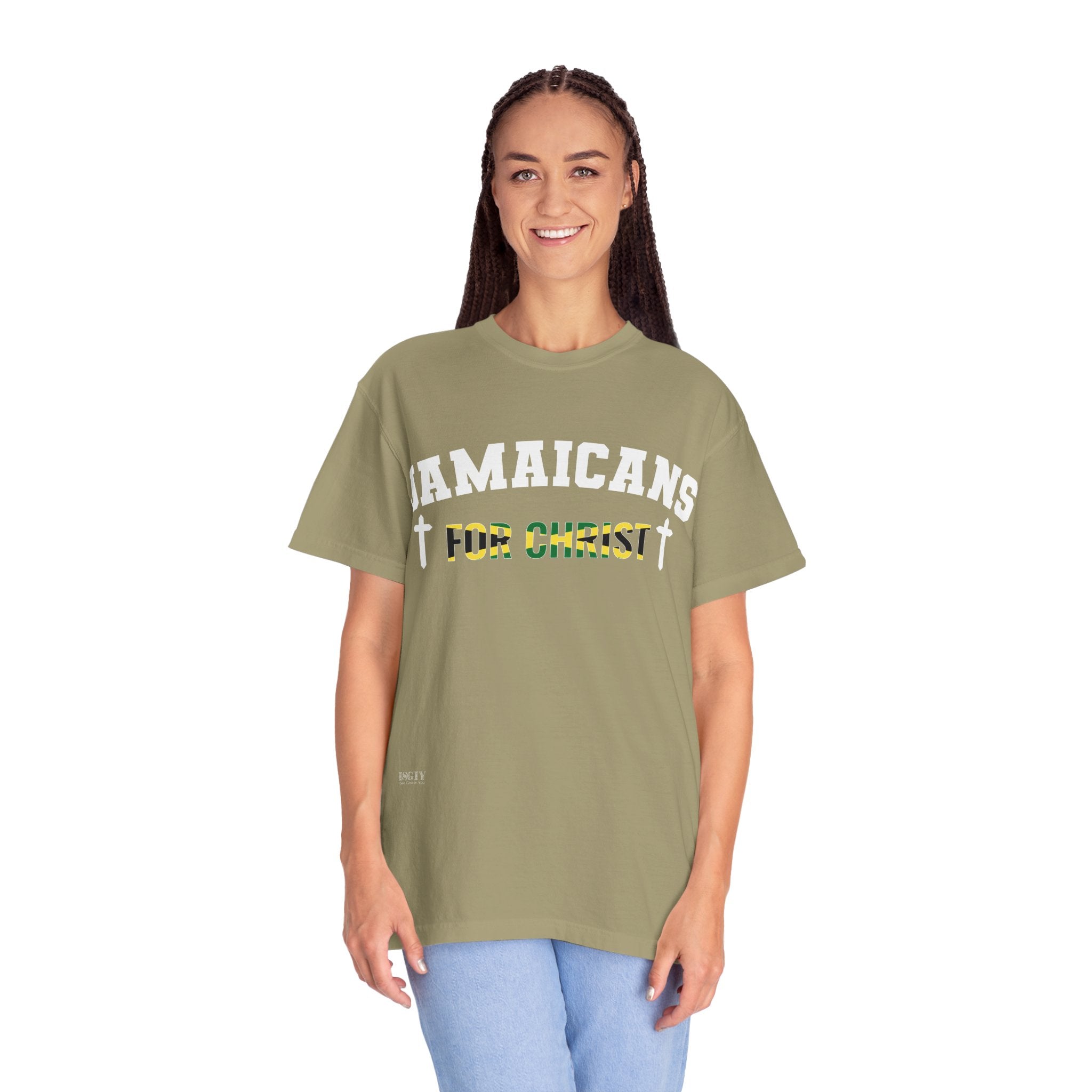 Jamaicans for Christ T-Shirt — Faith & Island Pride Garment-Dyed Tee