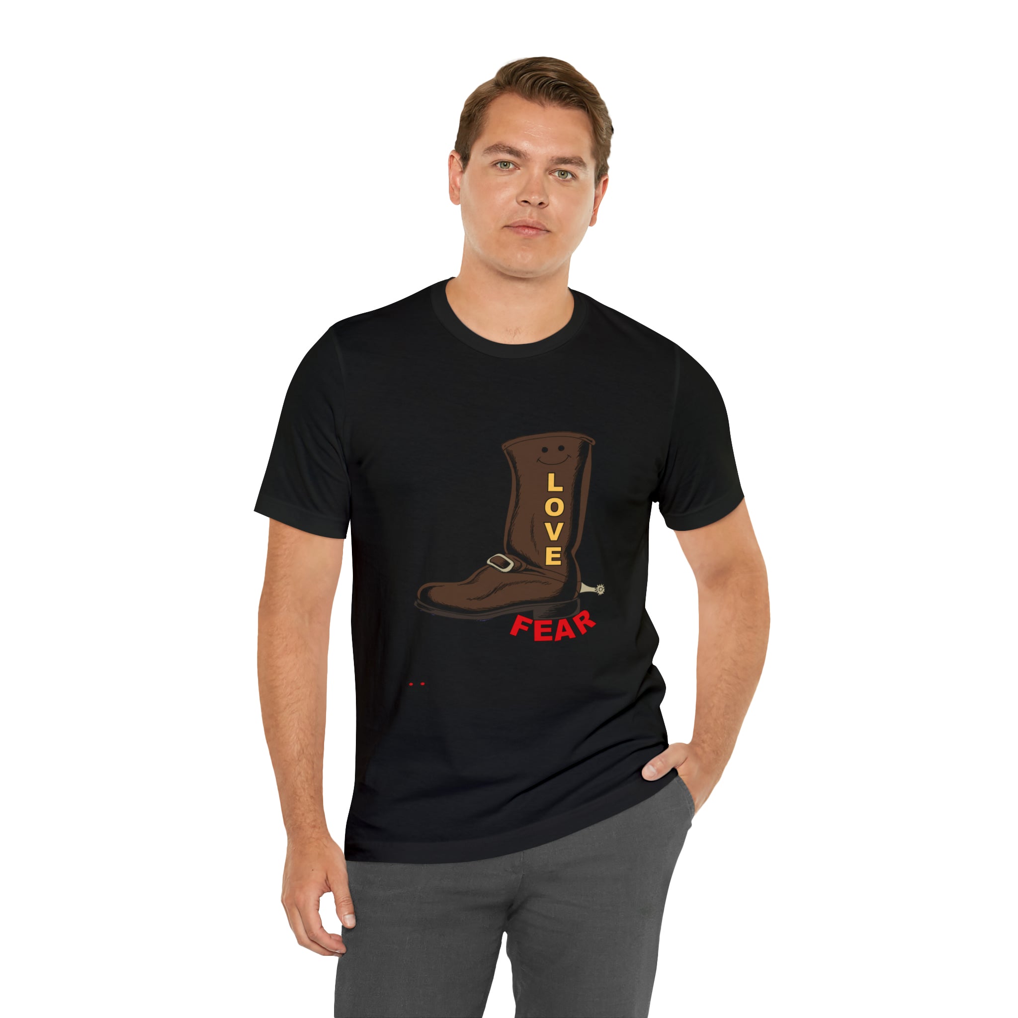 Unisex Jersey Short Sleeve Tee. Love Over Fear