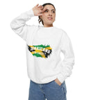 Sweatshirt — "Jamaicans 4 Christ" Graphic Crewneck (Patriotic Jamaican Colors)