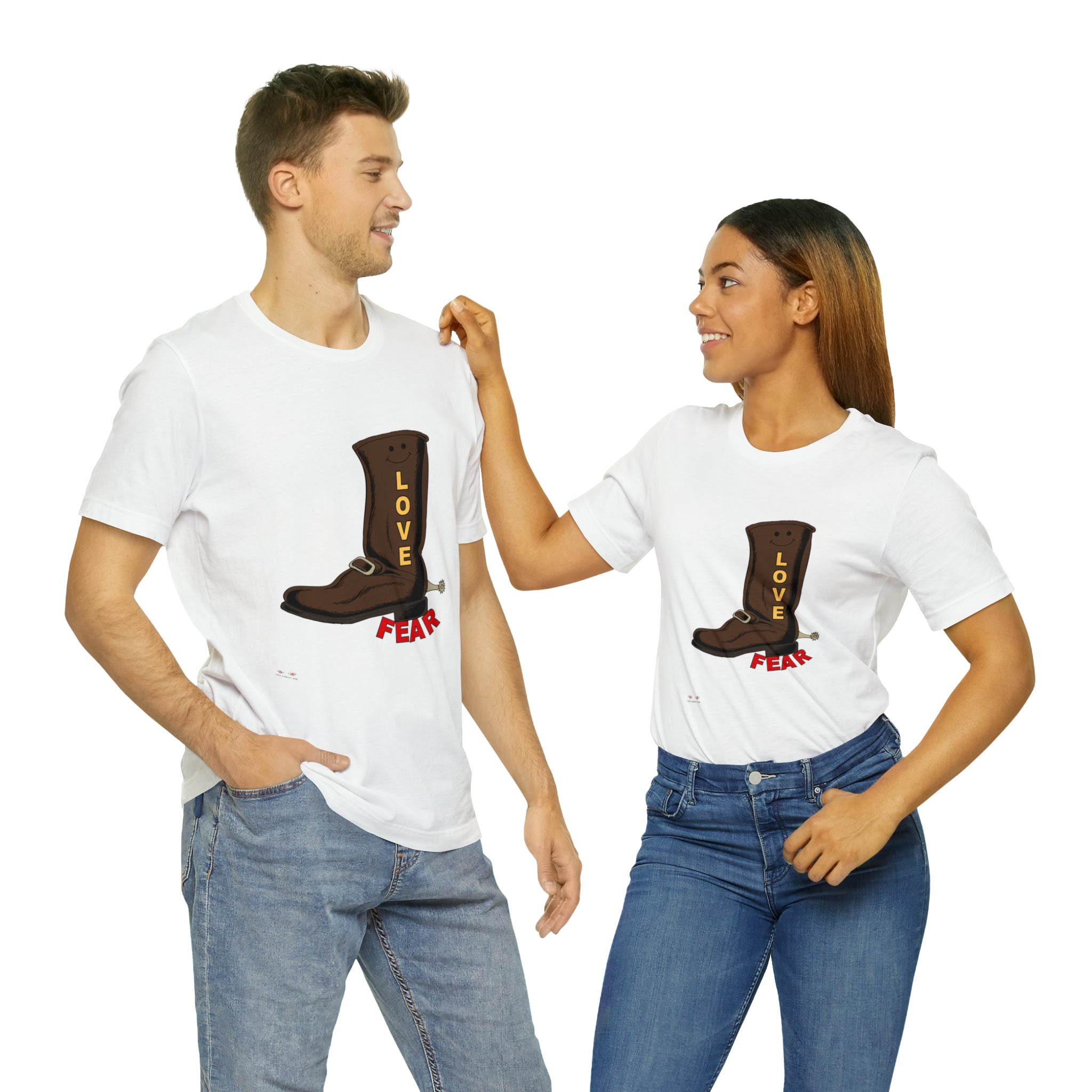 Unisex Jersey Short Sleeve Tee. Love Over Fear