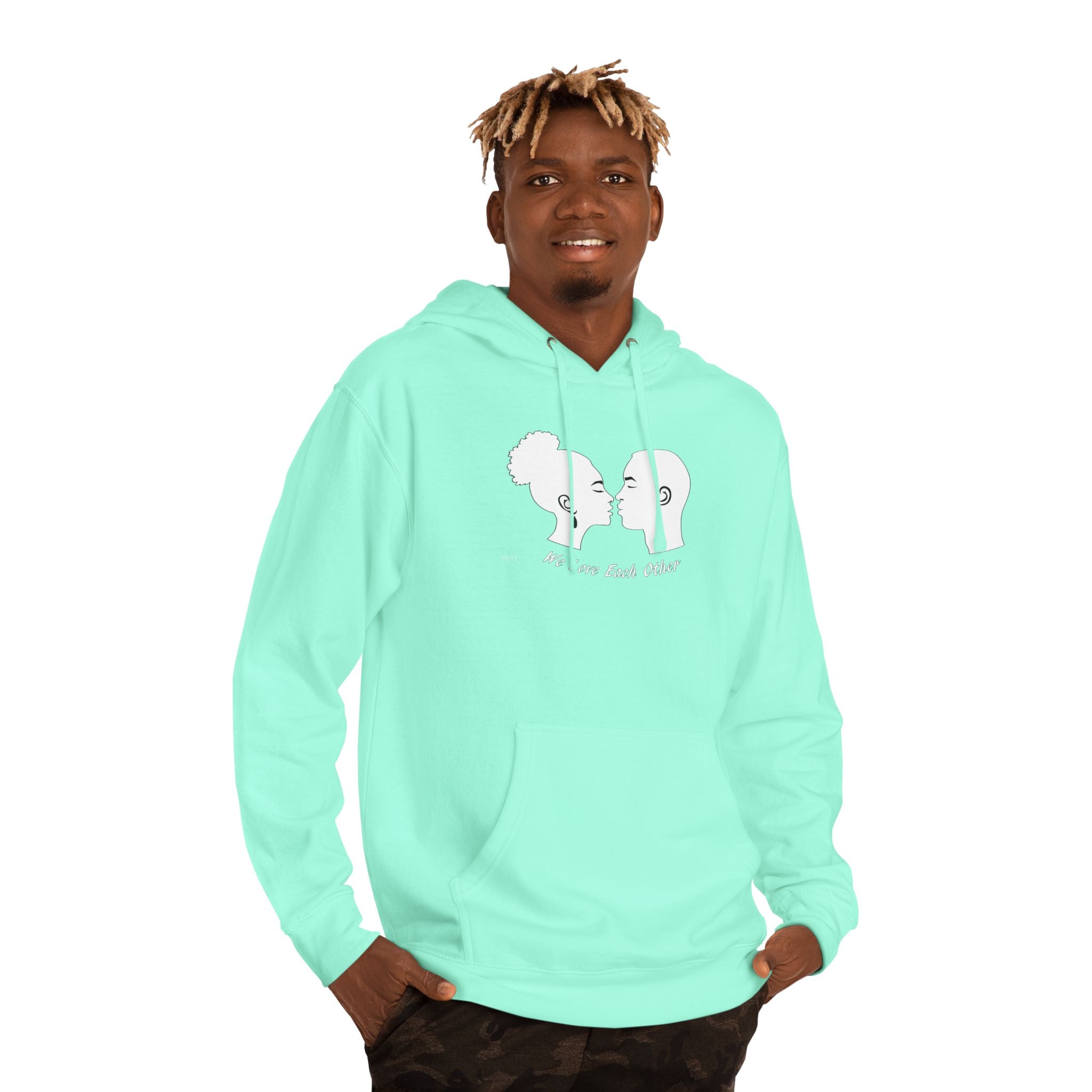 Unisex Hooded Sweatshirt...We Love Each Other...