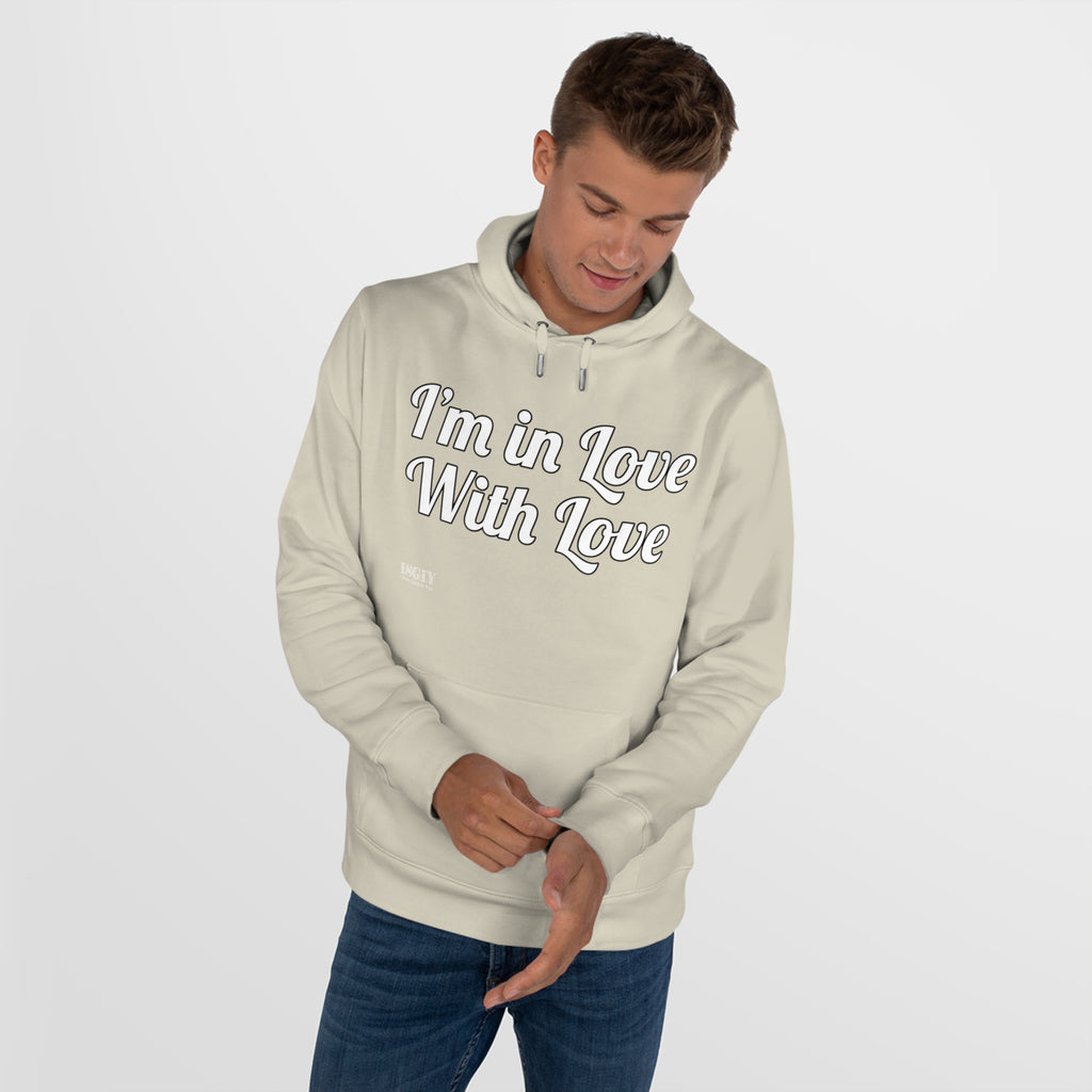 King Hooded Sweatshirt.....I'm in Love With Love....Whi