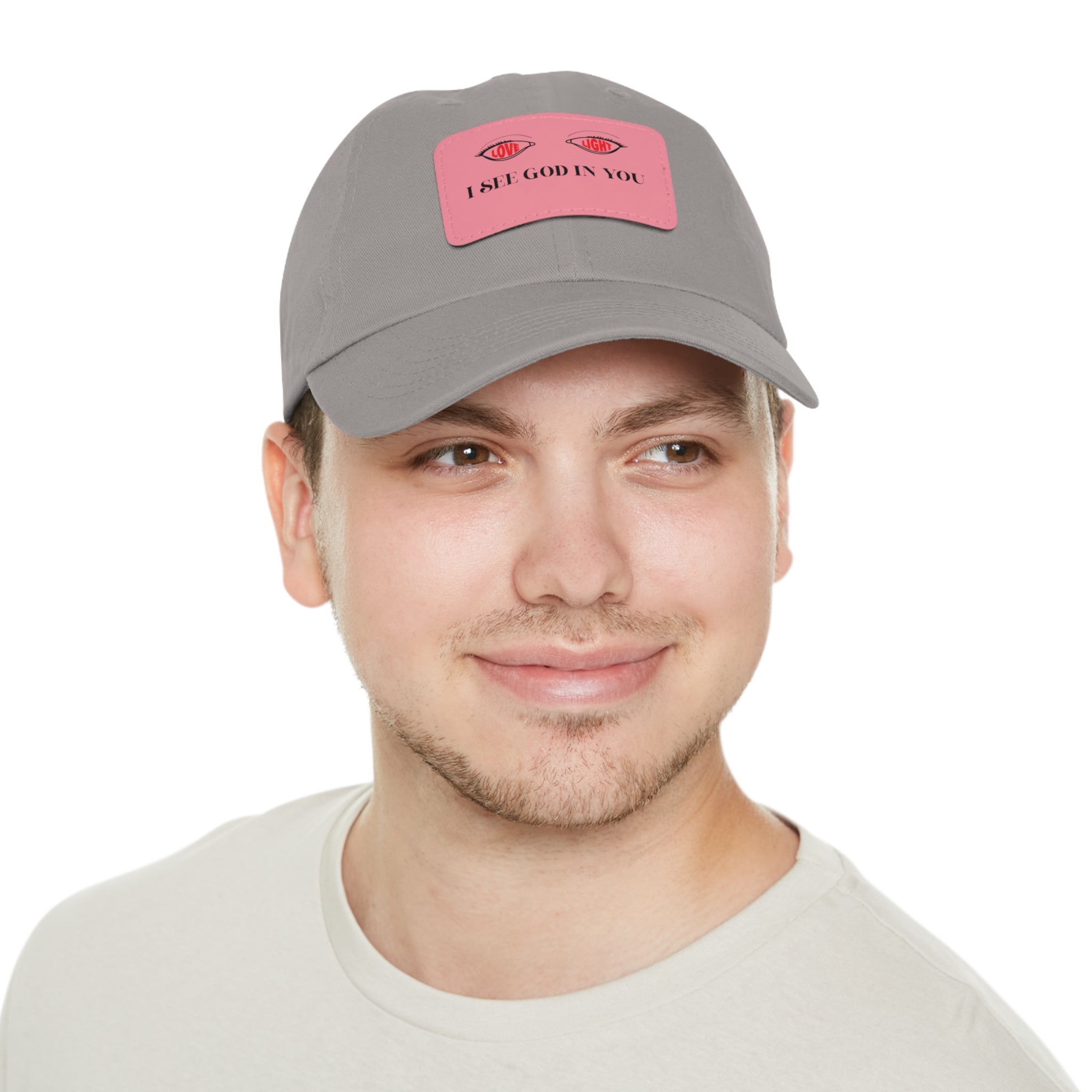Dad Hat with Leather Patch. I See God In You