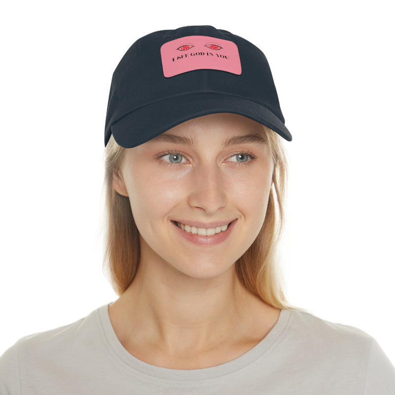 Dad Hat with Leather Patch. I See God In You