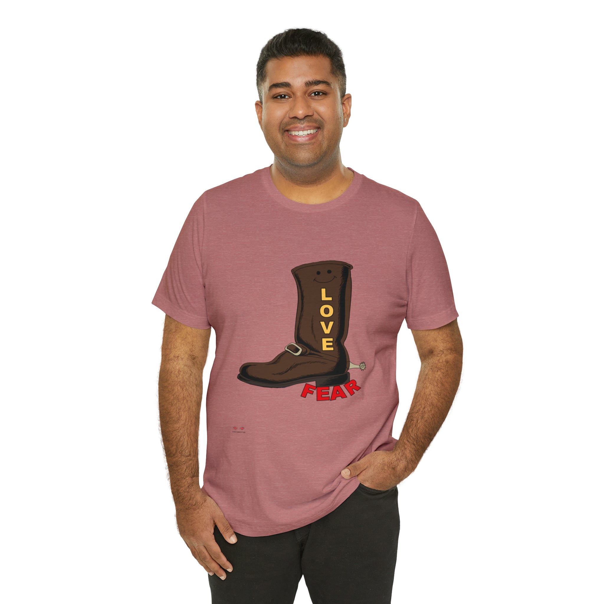 Unisex Jersey Short Sleeve Tee. Love Over Fear
