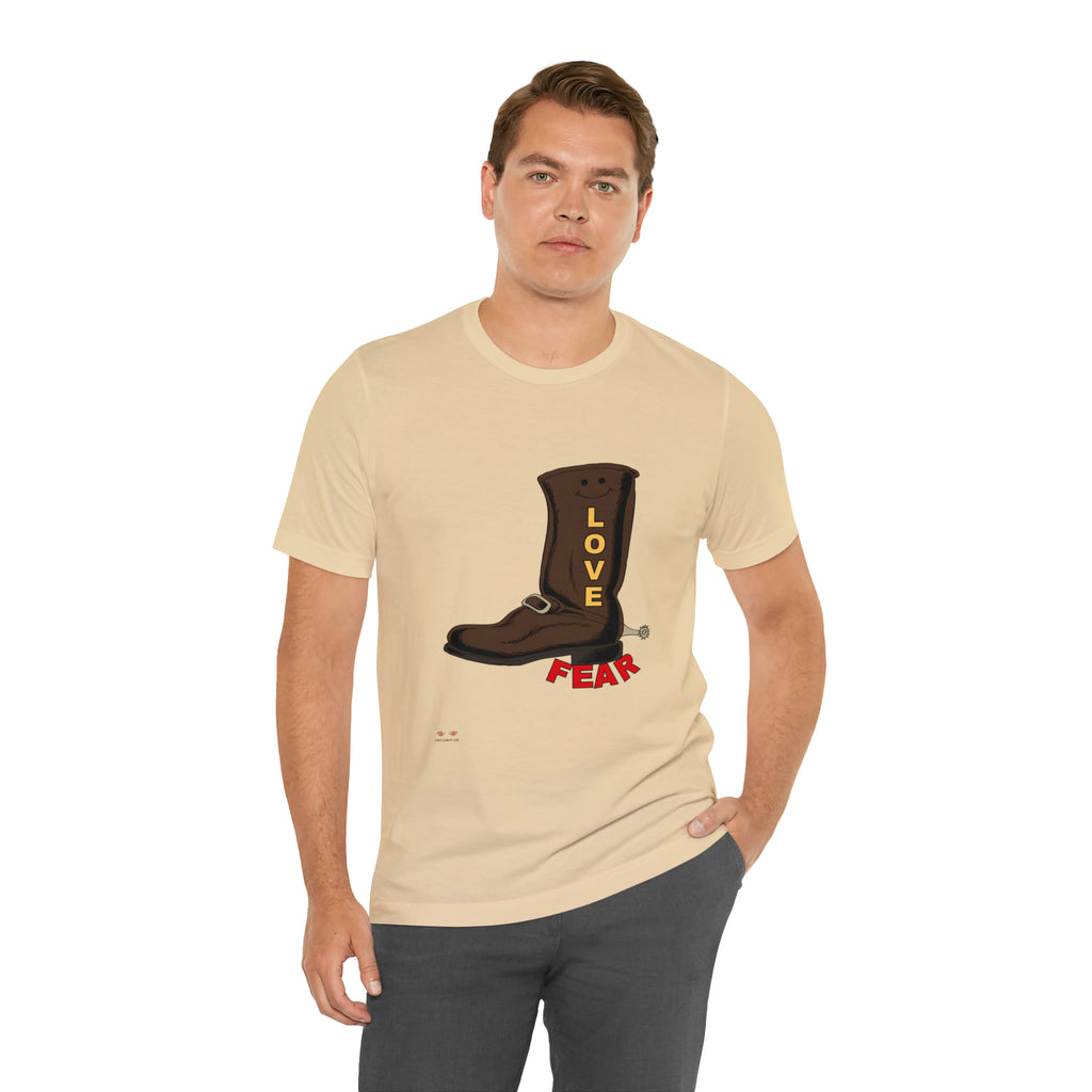 Unisex Jersey Short Sleeve Tee. Love Over Fear