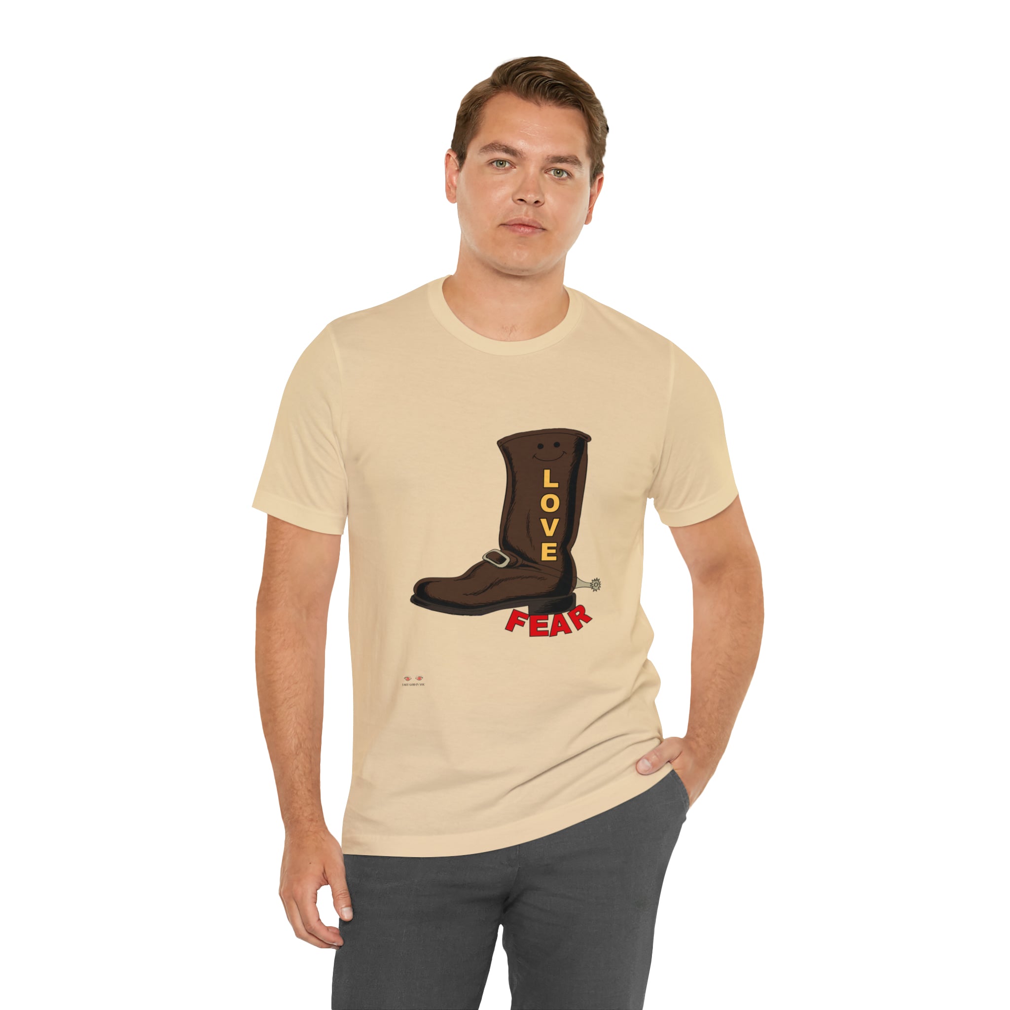 Unisex Jersey Short Sleeve Tee. Love Over Fear