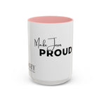 Make Jesus Proud Accent Coffee Mug — Inspirational Christian Coffee Cup