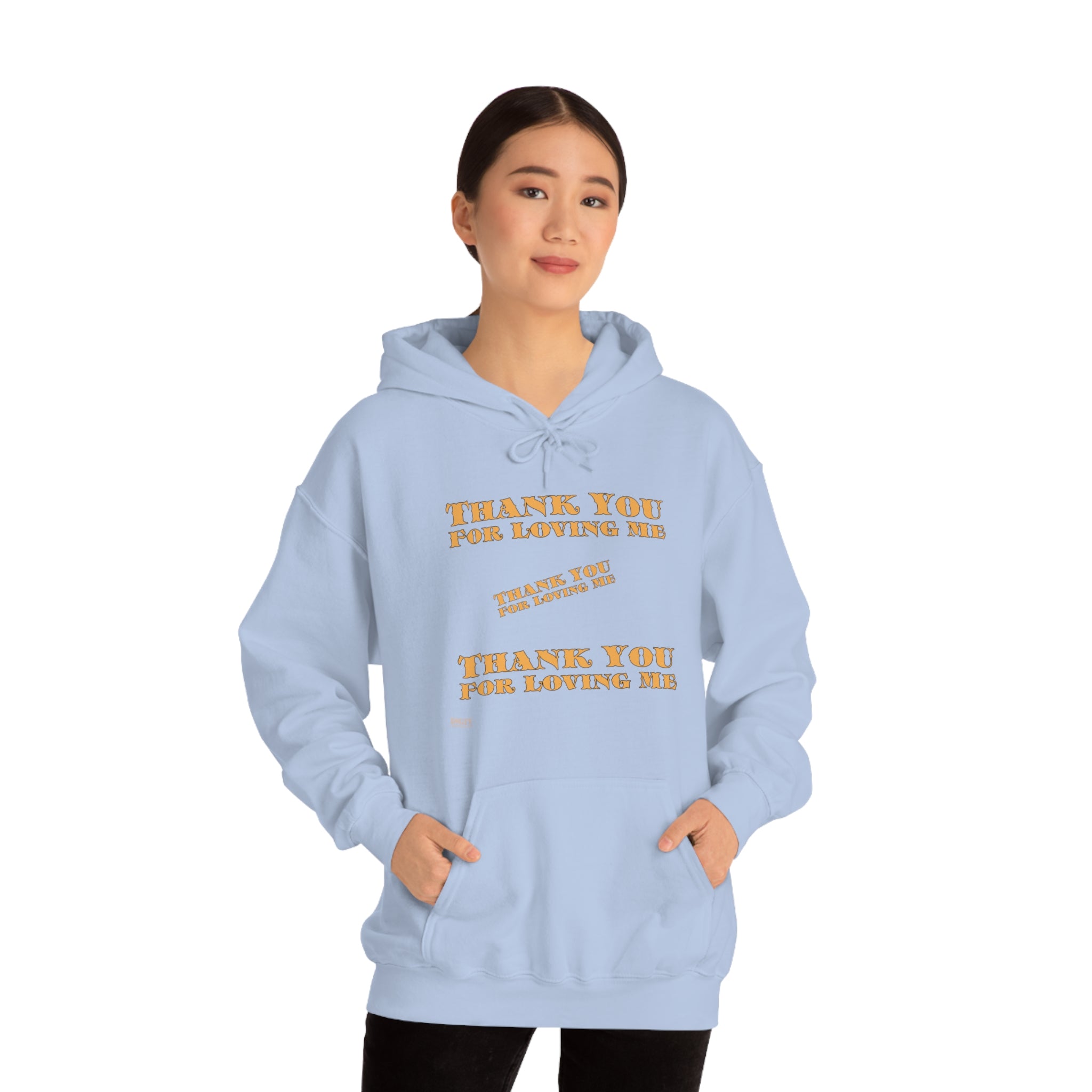 Unisex Heavy Blend Hooded Sweatshirt...Thank You For Loving Me...Yel