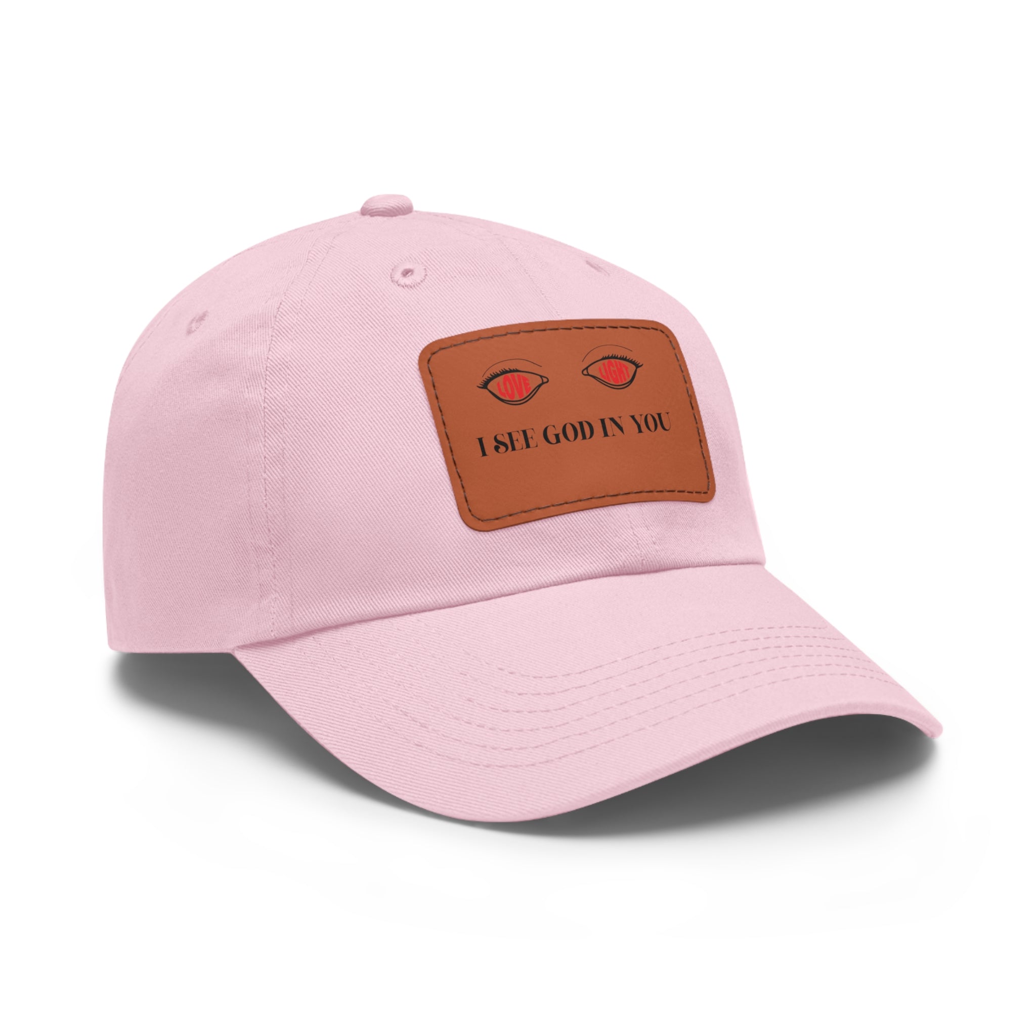Dad Hat with Leather Patch. I See God In You