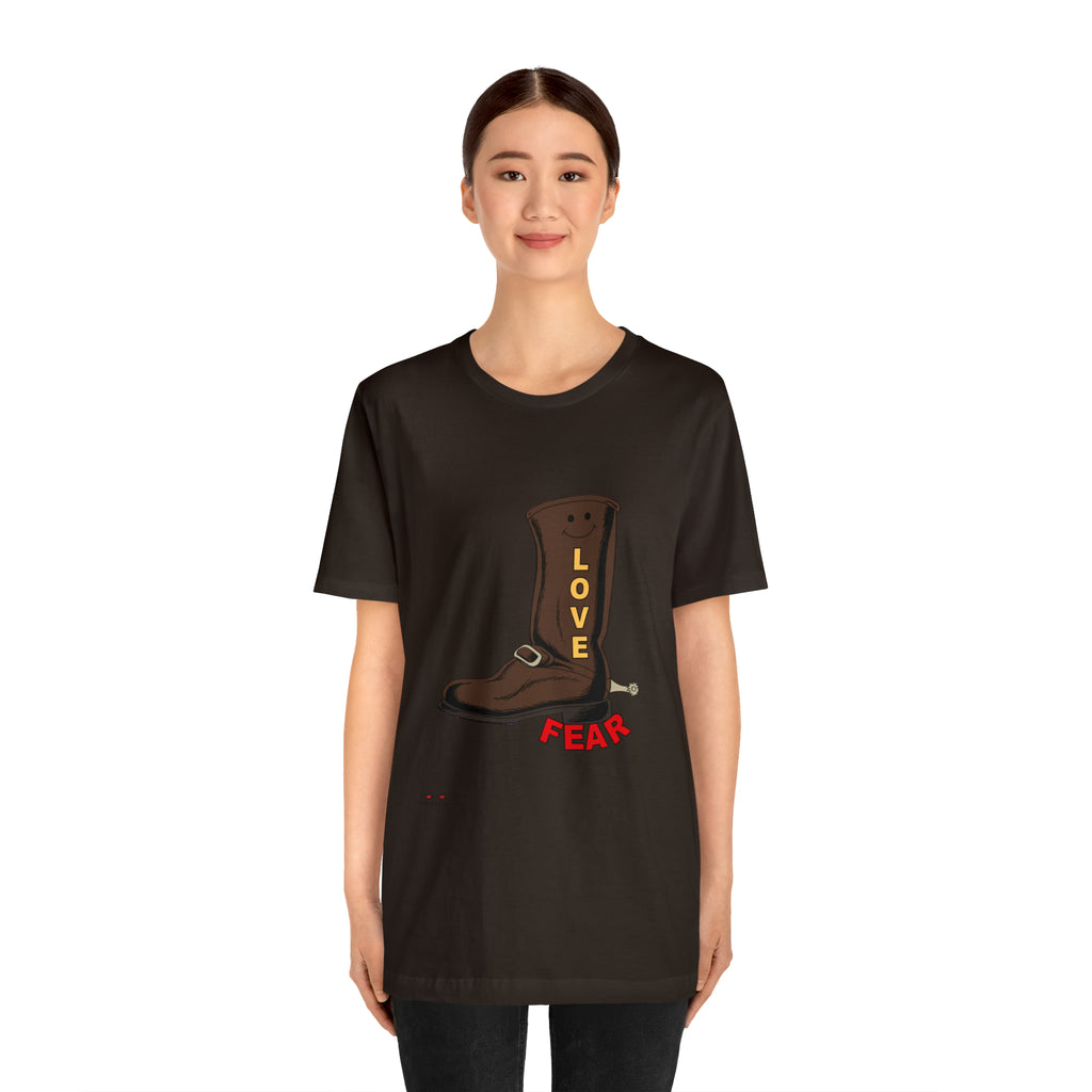 Unisex Jersey Short Sleeve Tee. Love Over Fear