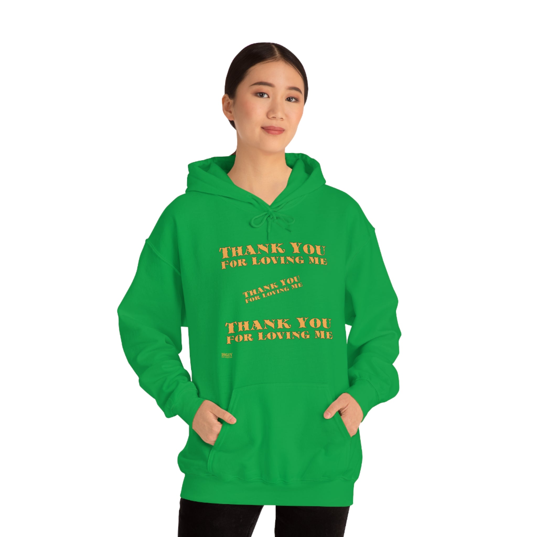 Unisex Heavy Blend Hooded Sweatshirt...Thank You For Loving Me...Yel