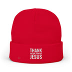 Embroidered 'Thank You For Loving Jesus' Knit Beanie